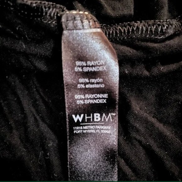 White House Black Market Black V-Neck Short Sleeve Tee | Size M - Picture 7 of 7